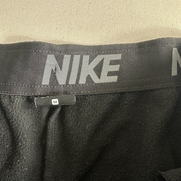 Nike Joggers Sweatpants Black Elastic Pockets Fleece Athletic Active Gym Train M - Picture 6 of 6